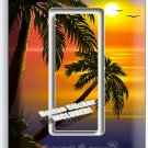 ROMANTIC SUNSET TROPICAL ISLAND PALMS 1 GFCI LIGHT SWITCH WALL PLATES ROOM DECOR