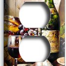 FRENCH AGED WINE BOTTLE CHEESE GRAPES BREAD OUTLET COVER PLATE KITCHEN ART DECOR FRENCH AGED WINE BOTTLE CHEESE GRAPES BREAD OUTLET COVER PLATE KITCHEN ART DECOR