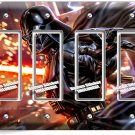 DARK SIDE DARTH VADER FLAME SWORD STAR WARS 4 GFCI LIGHT SWITCH PLATE ROOM DECOR