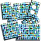 MERMAID TAIL FISH SCALES STAINED GLASS LOOK LIGHT SWITCH OUTLET WALL PLATE DECOR MERMAID TAIL FISH SCALES STAINED GLASS LOOK LIGHT SWITCH OUTLET WALL PLATE DECOR