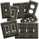 MEDIEVAL FLEUR DE LIS COPPER TILE LOOK LIGHT SWITCH OUTLET WALL PLATE ROOM DECOR MEDIEVAL FLEUR DE LIS COPPER TILE LOOK LIGHT SWITCH OUTLET WALL PLATE ROOM DECOR