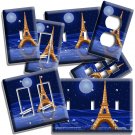 PARIS EIFFEL TOWER STARRY NIGHT MOON LIGHT SWITCH OUTLET WALL PLATES ROOM DECOR