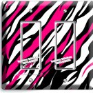 HOT PINK ZEBRA STRIPES ANIMAL PRINT 2 GFCI LIGHT SWITCH WALL PLATE ROOM HD DECOR HOT PINK ZEBRA STRIPES ANIMAL PRINT 2 GFCI LIGHT SWITCH WALL PLATE ROOM HD DECOR