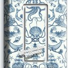 TOILE NAUTICAL MERMAID LIGHTHOUSE BOAT 1 GFCI LIGHT SWITCH WALL PLATE ROOM DECOR TOILE NAUTICAL MERMAID LIGHTHOUSE BOAT 1 GFCI LIGHT SWITCH WALL PLATE ROOM DECOR