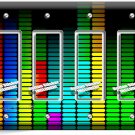COLORFUL AUDIO EQUALIZER 4 GFCI LIGHT SWITCH PLATES HOME ROOM MUSIC STUDIO DECOR