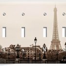 RETRO ALEXANDRE III BRIDGE EIFFEL TOWER PARIS 4 GANG LIGHT SWITCH PLATE ROOM ART RETRO ALEXANDRE III BRIDGE EIFFEL TOWER PARIS 4 GANG LIGHT SWITCH PLATE ROOM ART