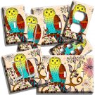 WHIMSICAL OWL TREE FLOWERS LIGHT SWITCH WALL PLATE OUTLET NURSERY ROOM ART DECOR WHIMSICAL OWL TREE FLOWERS LIGHT SWITCH WALL PLATE OUTLET NURSERY ROOM ART DECOR