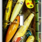 VINTAGE FISHERMAN FISHING TACKLE LURE GEAR BOX 1 GANG LIGHT SWITCH PLATES DECOR VINTAGE FISHERMAN FISHING TACKLE LURE GEAR BOX 1 GANG LIGHT SWITCH PLATES DECOR