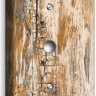 RUSTIC BEACHWOOD AGED WORN OUT WOOD LIGHT DIMMER CABLE PLATES BEDROOM ROOM DECOR