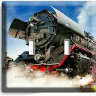 STEAM ENGINE TRAIN OLD RAILROAD LOCOMOTIVE 2 GANG LIGHT SWITCH PLATE RAILFAN ART STEAM ENGINE TRAIN OLD RAILROAD LOCOMOTIVE 2 GANG LIGHT SWITCH PLATE RAILFAN ART