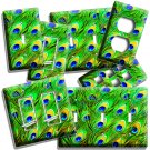 COLORFUL PEACOCK FEATHERS LIGHT SWITCH OUTLET WALL PLATES BEDROOM ROOM ART DECOR COLORFUL PEACOCK FEATHERS LIGHT SWITCH OUTLET WALL PLATES BEDROOM ROOM ART DECOR