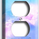 BLUE SKY PINK BLUE CLOUDS OUTLET PLATE INFANT BABY NURSERY ROOM HOME ART DECOR BLUE SKY PINK BLUE CLOUDS OUTLET PLATE INFANT BABY NURSERY ROOM HOME ART DECOR