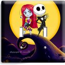 CUTE NIGHTMARE BEFORE CHRISTMAS JACK AND SALLY 2 TOGGLE LIGHT SWITCH PLATE DECOR