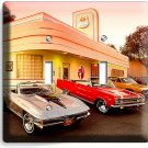 RETRO 50'S DINER CARS ROUTE 66 NEON 2 GANG LIGHT SWITCH WALL PLATE ROOM HD DECOR RETRO 50'S DINER CARS ROUTE 66 NEON 2 GANG LIGHT SWITCH WALL PLATE ROOM HD DECOR