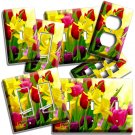DAFFODILS TULIPS SPRING TIME BLOSOM LIGHT SWITCH OUTLE WALL PLATE ROOM ART DECOR
