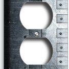 MATAL GRUNGE STILL RIVETS LOOK OUTLET PLATES MAN CAVE GAREGE WORK SHOP ART DECOR MATAL GRUNGE STILL RIVETS LOOK OUTLET PLATES MAN CAVE GAREGE WORK SHOP ART DECOR