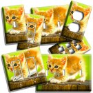 CUTE LITTLE RED TUBBY KITTIE CAT KITTEN LIGHT SWITCH OUTLET WALLPLATE ROOM DECOR