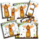 COUNTRY ANGEL APPLE HARVEST LIGHT SWITCH PLATES OUTLET FOLK ART FARM HOUSE DECOR