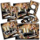 GRAND PIANO KEYS BEETHOVEN FLOWERS LIGHT SWITCH OUTLET PLATE MUSIC STUDIO DECOR