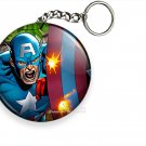 CAPTAIN AMERICA FIRST AVENGER SUPERHERO SHIELD KEYCHAIN KEY CHAIN RING GIFT IDEA
