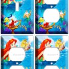 LITTLE MERMAID ARIEL FLOUNDER 1 LIGHT SWITCH 3 OUTLET PLATES GIRLS BEDROOM DECOR