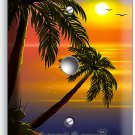 ROMANTIC SUNSET TROPICAL ISLAND PALMS LIGHT DIMMER CABLE WALL PLATES ROOM DECOR ROMANTIC SUNSET TROPICAL ISLAND PALMS LIGHT DIMMER CABLE WALL PLATES ROOM DECOR