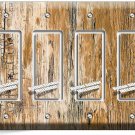 RUSTIC BEACHWOOD AGED WORN OUT WOOD 4 GFCI LIGHT SWITCH PLATE BEDROOM ROOM DECOR RUSTIC BEACHWOOD AGED WORN OUT WOOD 4 GFCI LIGHT SWITCH PLATE BEDROOM ROOM DECOR