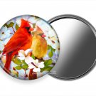 CARDINAL BIRDS MAGNOLIA TREE FLOWERS POCKET PURSE MAKEUP HAND MIRROR GIFT IDEA CARDINAL BIRDS MAGNOLIA TREE FLOWERS POCKET PURSE MAKEUP HAND MIRROR GIFT IDEA