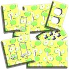 GREEN APPLE SLICES YELLOW PATTERN LIGHT SWITCH WALL PLATES OUTLET KITCHEN DECOR GREEN APPLE SLICES YELLOW PATTERN LIGHT SWITCH WALL PLATES OUTLET KITCHEN DECOR