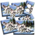 WILD GRAY WOLFS WINTER FOREST LIGHT SWITCH OUTLET WALL PLATE COVER ROOM HD DECOR