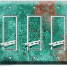 RUSTED COPPER RUSTIC GREEN PATINA LOOK 3 GFCI LIGHT SWITCH WALL PLATE ROOM DECOR RUSTED COPPER RUSTIC GREEN PATINA LOOK 3 GFCI LIGHT SWITCH WALL PLATE ROOM DECOR