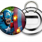 CAPTAIN AMERICA FIRST AVENGER SUPERHERO SHIELD BEER SODA BOTTLE OPENER KEY RING CAPTAIN AMERICA FIRST AVENGER SUPERHERO SHIELD BEER SODA BOTTLE OPENER KEY RING