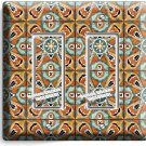 ITALIAN TUSCAN TILES LOOK LIGHT SWITCH 2 GFCI PLATES KITCHEN ART ROOM HOME DECOR
