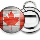 RUSTIC CANADIAN FLAG MAPLE LEAF CANADA NEW BEER SODA BOTTLE OPENER KEYCHAIN GIFT