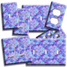 FISH SCALES PATTERN WATERCOLOR LIGHT SWITCH OUTLET WALL PLATE ROOM HOME HD DECOR