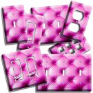 PINK UPHOLSTERY LEATHER LOOK LIGHTSWITCH OUTLET WALL PLATE COVER ROOM HOME DECOR PINK UPHOLSTERY LEATHER LOOK LIGHTSWITCH OUTLET WALL PLATE COVER ROOM HOME DECOR