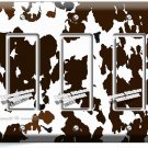 COW HIDE SKIN PRINT 3 GFCI LIGHT SWITCH WALL PLATE COUNTRY STYLE ROOM HOME DECOR