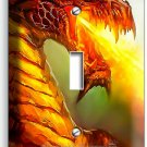 MYTHICAL FIRE BREATHING RED DRAGON 1 GANG LIGHT SWITCH WALL PLATES ROOM HD DECOR