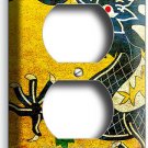 RUSTIC LUCKY CHINESE DRAGON RED SUN OUTLET WALL PLATE BEDROOM ROOM HOME HD DECOR