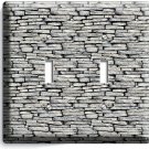 LIMESTONE ROCK BRICK STONE WALL 2 GANG LIGHT SWITCH PLATE KITCHEN ROOM ART DECOR LIMESTONE ROCK BRICK STONE WALL 2 GANG LIGHT SWITCH PLATE KITCHEN ROOM ART DECOR