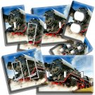 STEAM ENGINE TRAIN OLD RAILROAD LOCOMOTIVE LIGHT SWITCH OUTLET PLATE RAILFAN ART STEAM ENGINE TRAIN OLD RAILROAD LOCOMOTIVE LIGHT SWITCH OUTLET PLATE RAILFAN ART