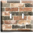 RUSTIC RECLAIMED EXPOSED BRICK WALL 2 GANG LIGHT SWITCH PLATE ROOM HOME HD DECOR RUSTIC RECLAIMED EXPOSED BRICK WALL 2 GANG LIGHT SWITCH PLATE ROOM HOME HD DECOR