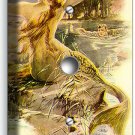 MERMAID GROOMING HAIR BY THE RIVER LIGHT DIMMER CABLE PLATES BATHROOM ROOM DECOR