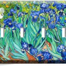 VINCENT VAN GOGH IRISES FLOWER GARDEN 4 GANG LIGHT SWITCH PLATE ART STUDIO DECOR VINCENT VAN GOGH IRISES FLOWER GARDEN 4 GANG LIGHT SWITCH PLATE ART STUDIO DECOR