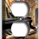 GRAND PIANO KEYS BEETHOVEN FLOWERS VASE CAT OUTLET PLATE MUSIC STUDIO ROOM DECOR GRAND PIANO KEYS BEETHOVEN FLOWERS VASE CAT OUTLET PLATE MUSIC STUDIO ROOM DECOR