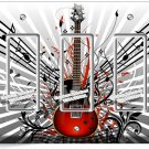 RED ELECTRIC GUITAR NOTES 3 GFCI LIGHT SWITCH WALL PLATE MUSIC STUDIO ROOM DECOR RED ELECTRIC GUITAR NOTES 3 GFCI LIGHT SWITCH WALL PLATE MUSIC STUDIO ROOM DECOR