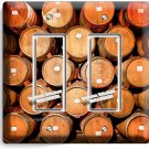 RUSTIC OLD FRENCH WINERY CELLAR WOOD WINE BARREL 2 GFCI LIGHT SWITCH PLATE DECOR RUSTIC OLD FRENCH WINERY CELLAR WOOD WINE BARREL 2 GFCI LIGHT SWITCH PLATE DECOR