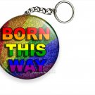 BORN THIS WAY GAY PRIDE HAPPY FUN RAINBOW FLAG COLORS KEYCHAIN KEY RING GIFT IDE BORN THIS WAY GAY PRIDE HAPPY FUN RAINBOW FLAG COLORS KEYCHAIN KEY RING GIFT IDE