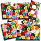COLORFUL BUTTONS LIGHT SWITCH PLATE OUTLET SEWING HOBBY TAILOR STUDIO SHOP DECOR COLORFUL BUTTONS LIGHT SWITCH PLATE OUTLET SEWING HOBBY TAILOR STUDIO SHOP DECOR