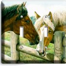 AMERICAN COUNTRY FARM LOVE HORSES KISSING 2 GANG LIGHT SWITCH WALL PLATES DECOR AMERICAN COUNTRY FARM LOVE HORSES KISSING 2 GANG LIGHT SWITCH WALL PLATES DECOR
